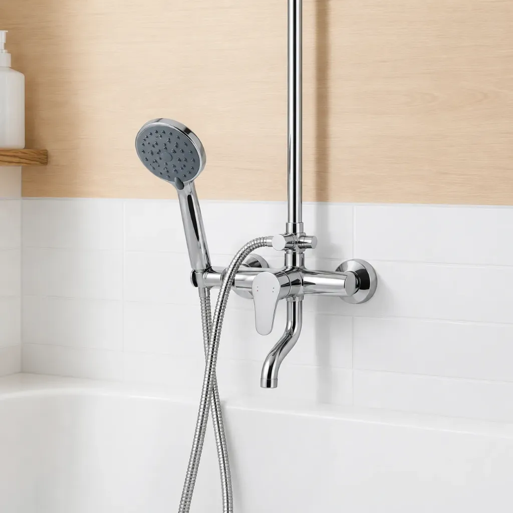 Shower Rail Set with Mixer Faucet