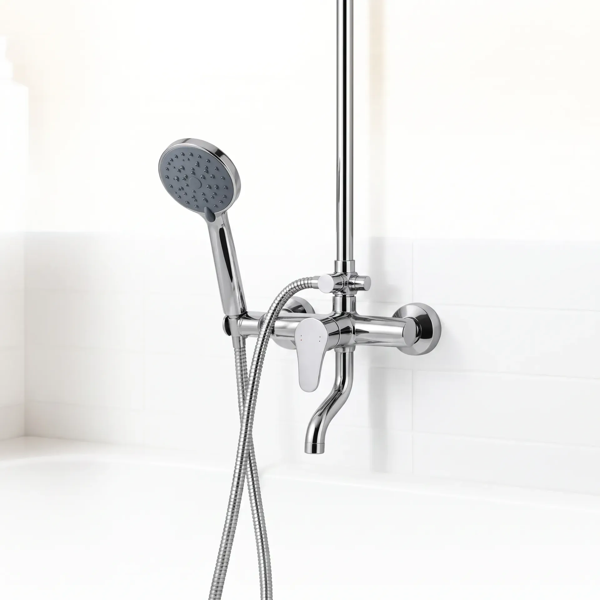 Shower Rail Set with Mixer Faucet