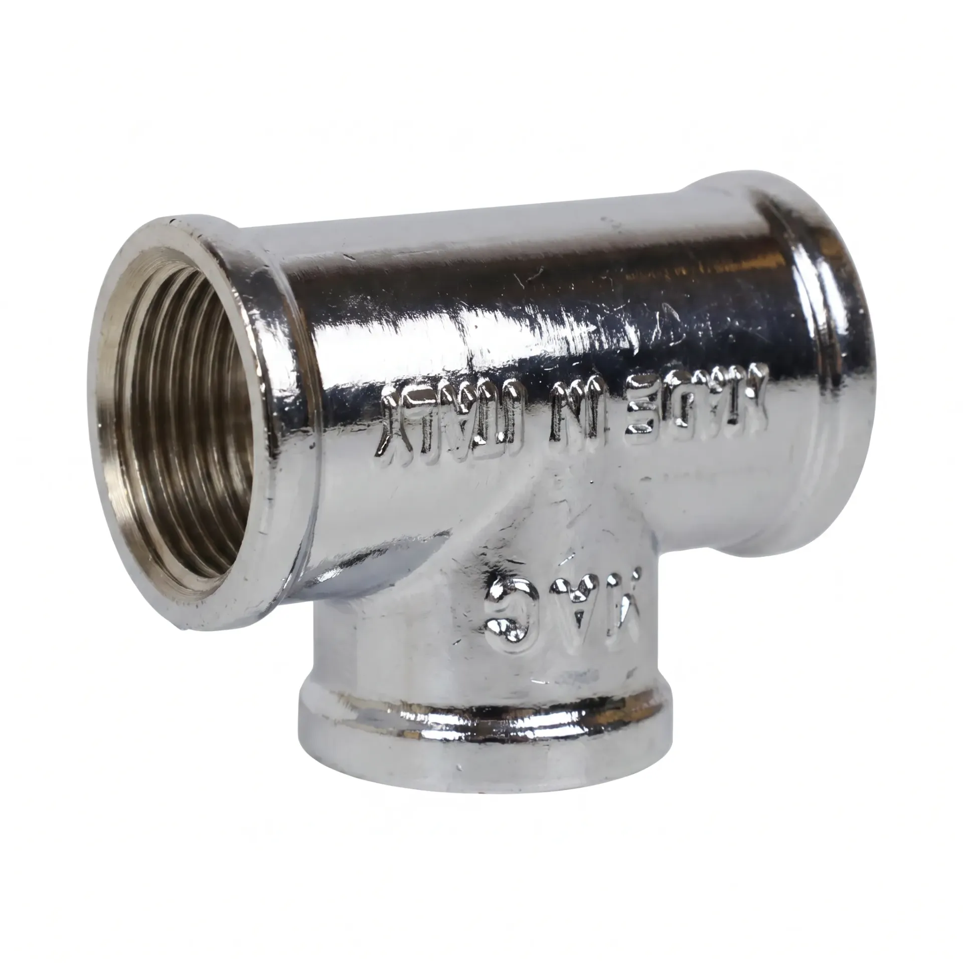 Italian Chrome Tee Fitting 1/2 × 1/2 × 1/2 Inch