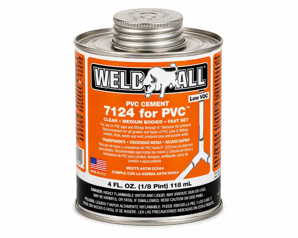 Red PVC Pipe Adhesive 1/8 kg