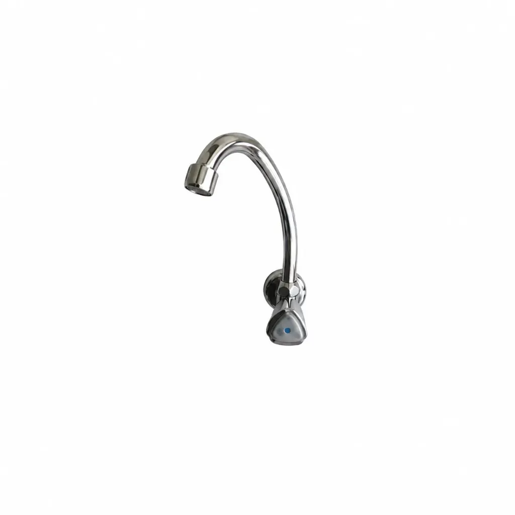 Wall-Mounted Chrome Faucet