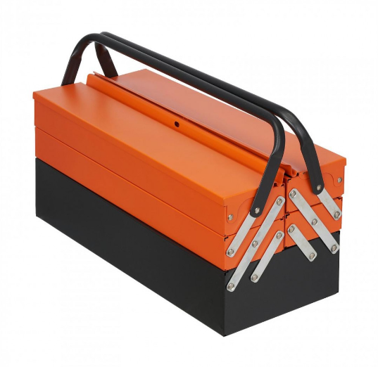 53cm Orange Metal Toolbox