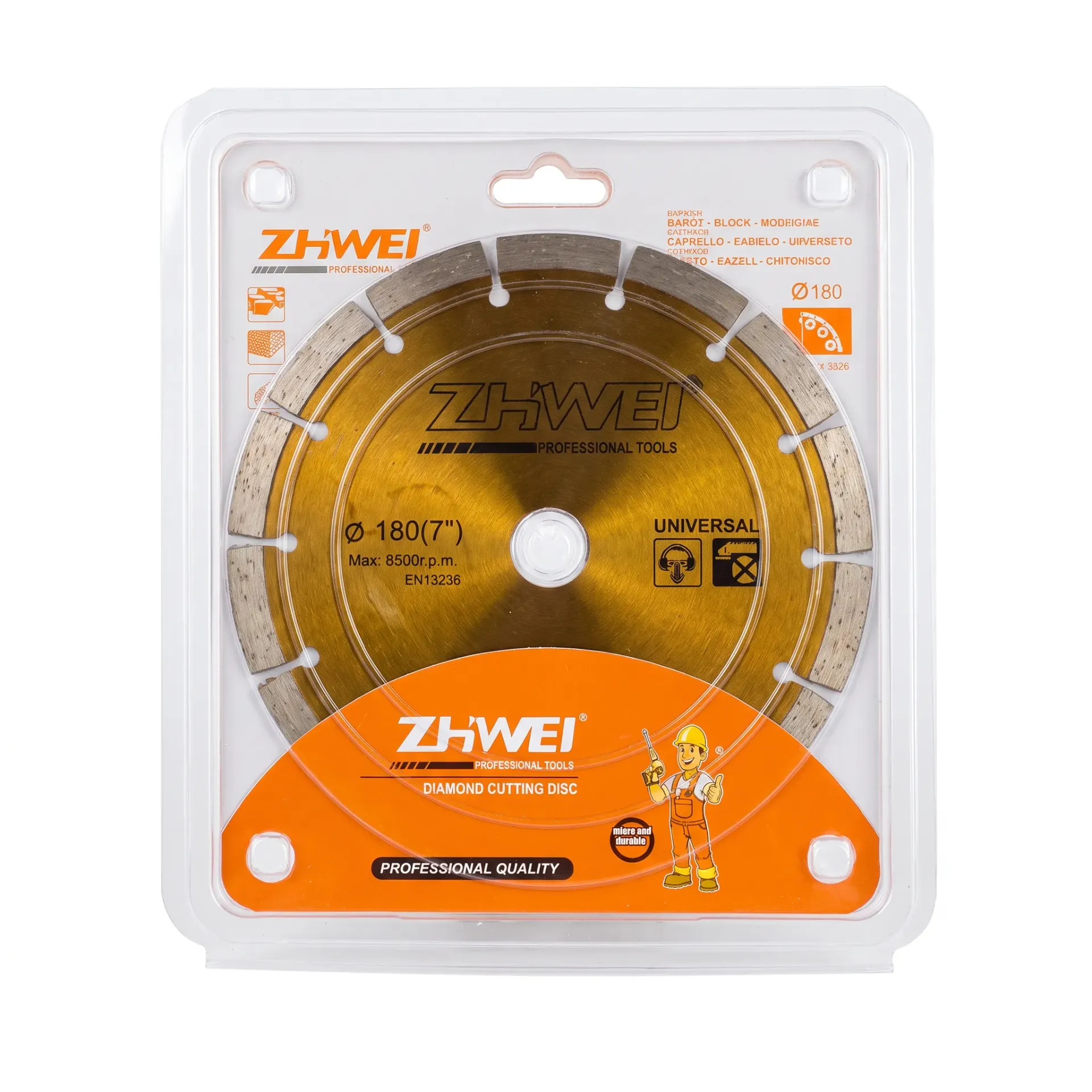 7 Inch Zhwei Segmented Diamond Blade for Granite